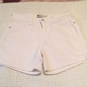 White denim shorts